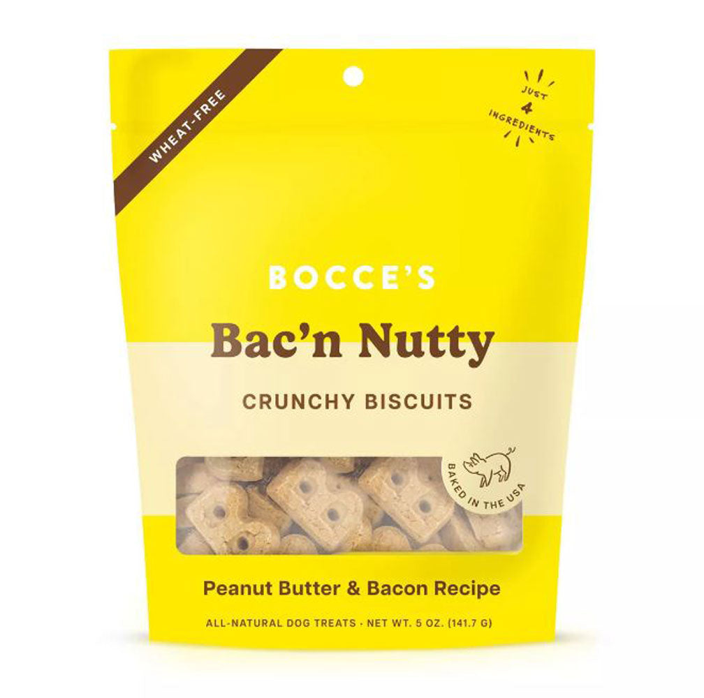 Bocce's Bakery, Bacon & Peanut Butter Biscuits, 5 oz.