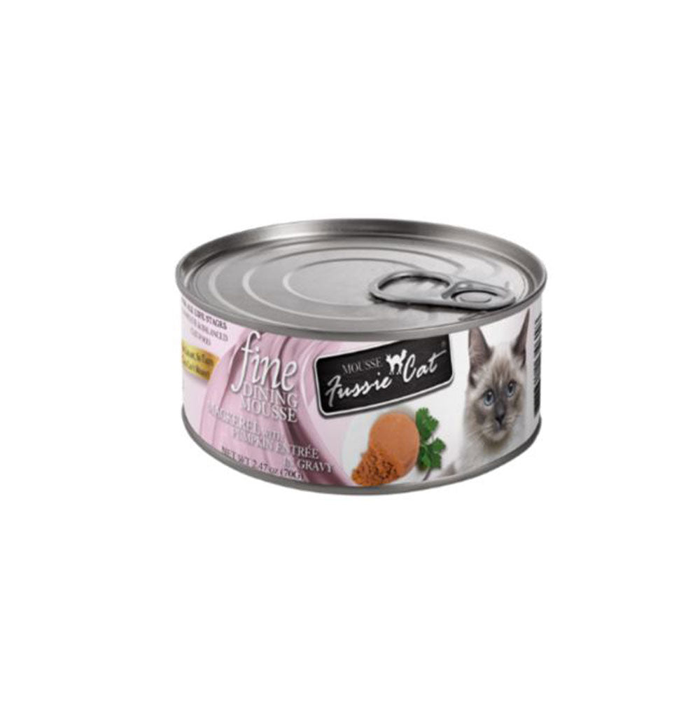 Fussie Cat, Mackerel & Pumpkin Mousse, 2.47 oz.