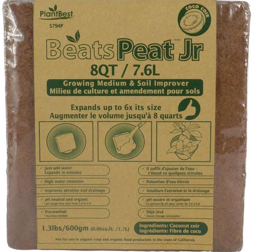 Plantbest, Beats Peat Coconut Coir Grow Mix, 8QT