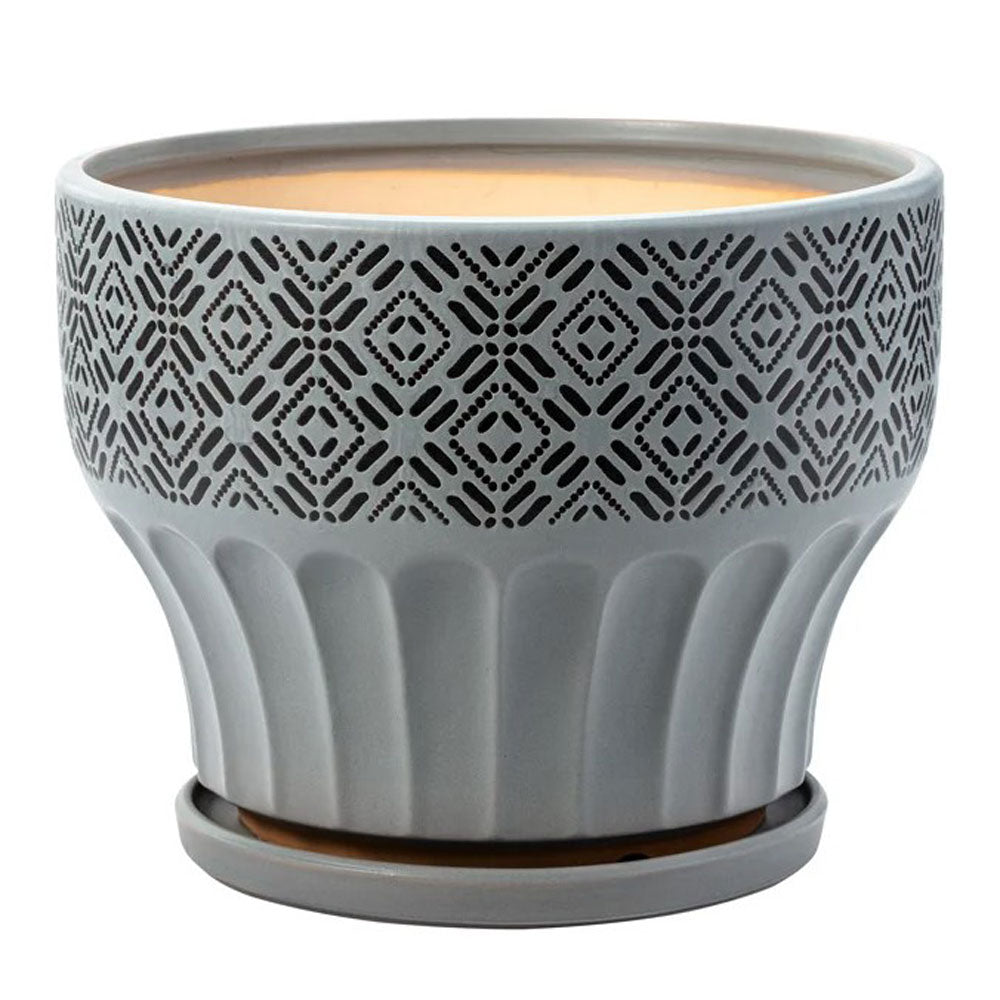 Napco, Tile Pattern Planter w/ Saucer