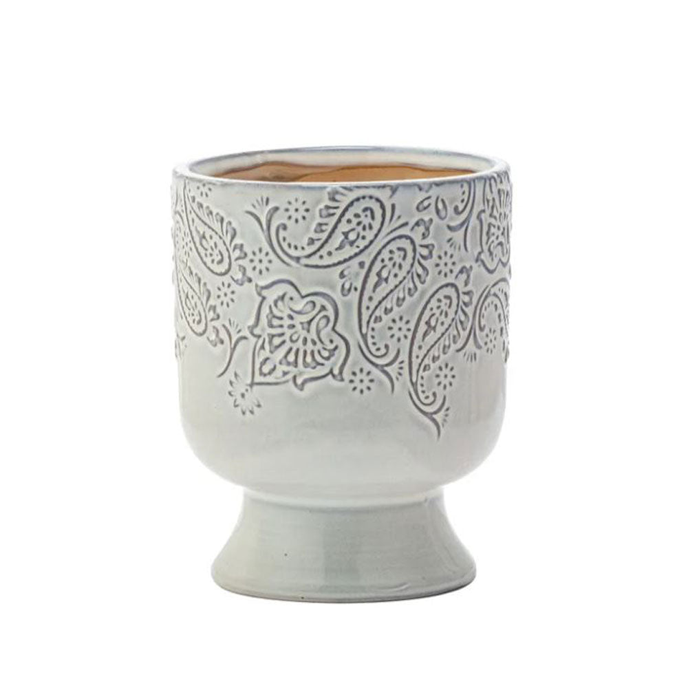Napco, Paisley Pedestal Planter, Small