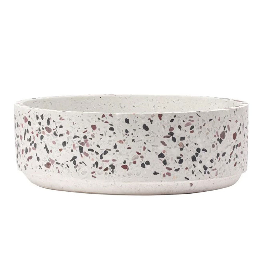 Napco, White Terrazzo Dish Garden