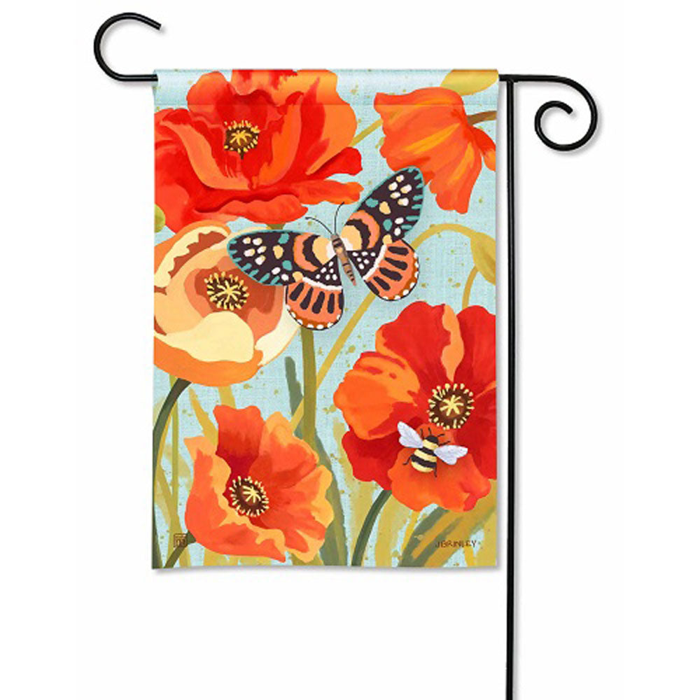 Magnet Works, Poppy Butterfly Garden Flag