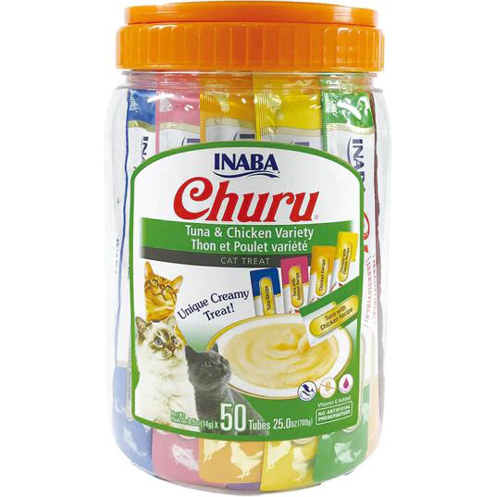 Ciao, Churo Tuna & Chicken Variety Tub, 50 CT