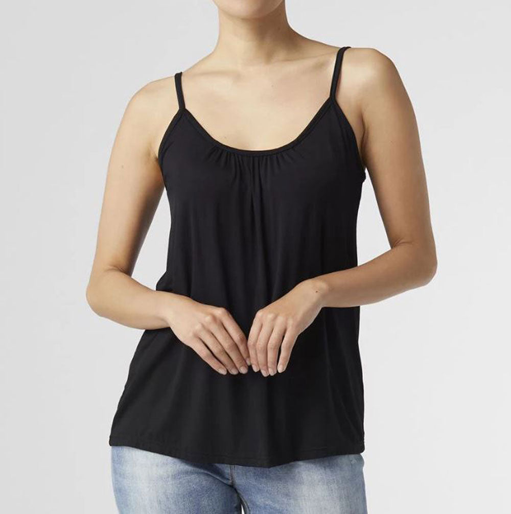 Coco+Carmen, Elsi Adjustable Gathered Cami, Black