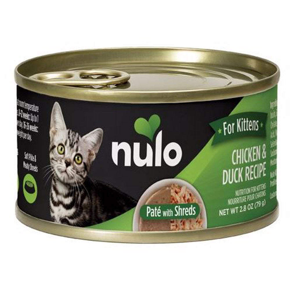 Nulo, Kitten Pate W/Shreds Chicken & Duck, 2.8 oz.