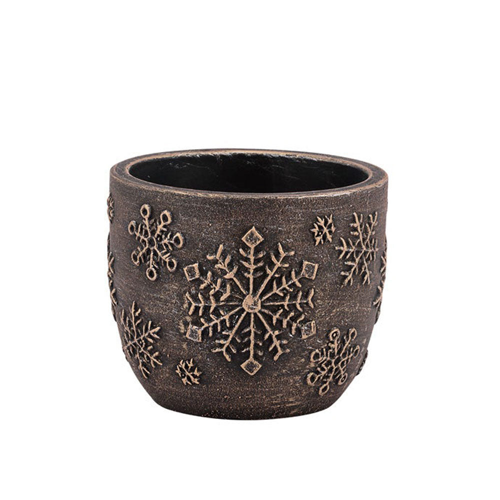 Napco, Small Snowflake Embossed Planter