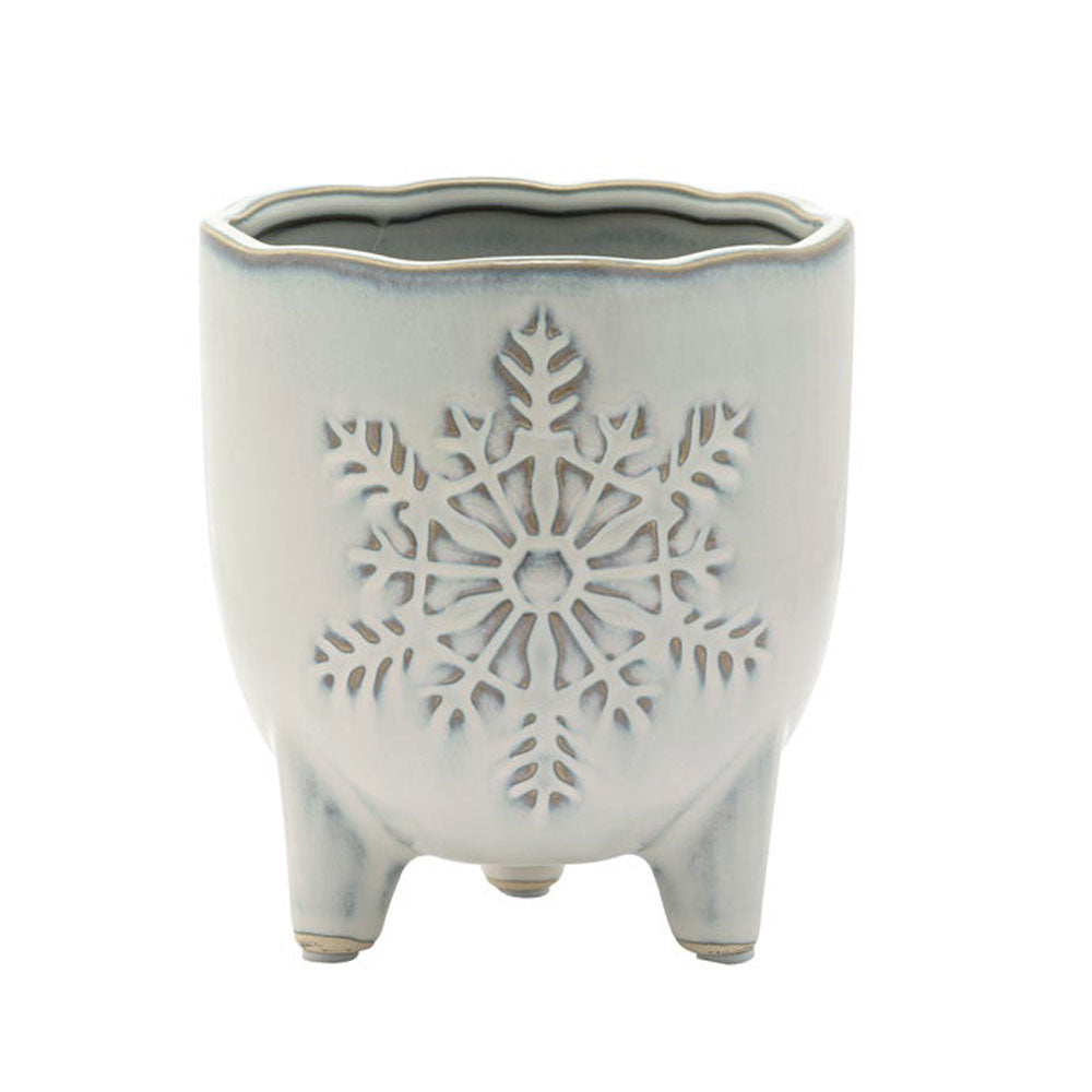 Napco, Snowflake Footed Planter, Small