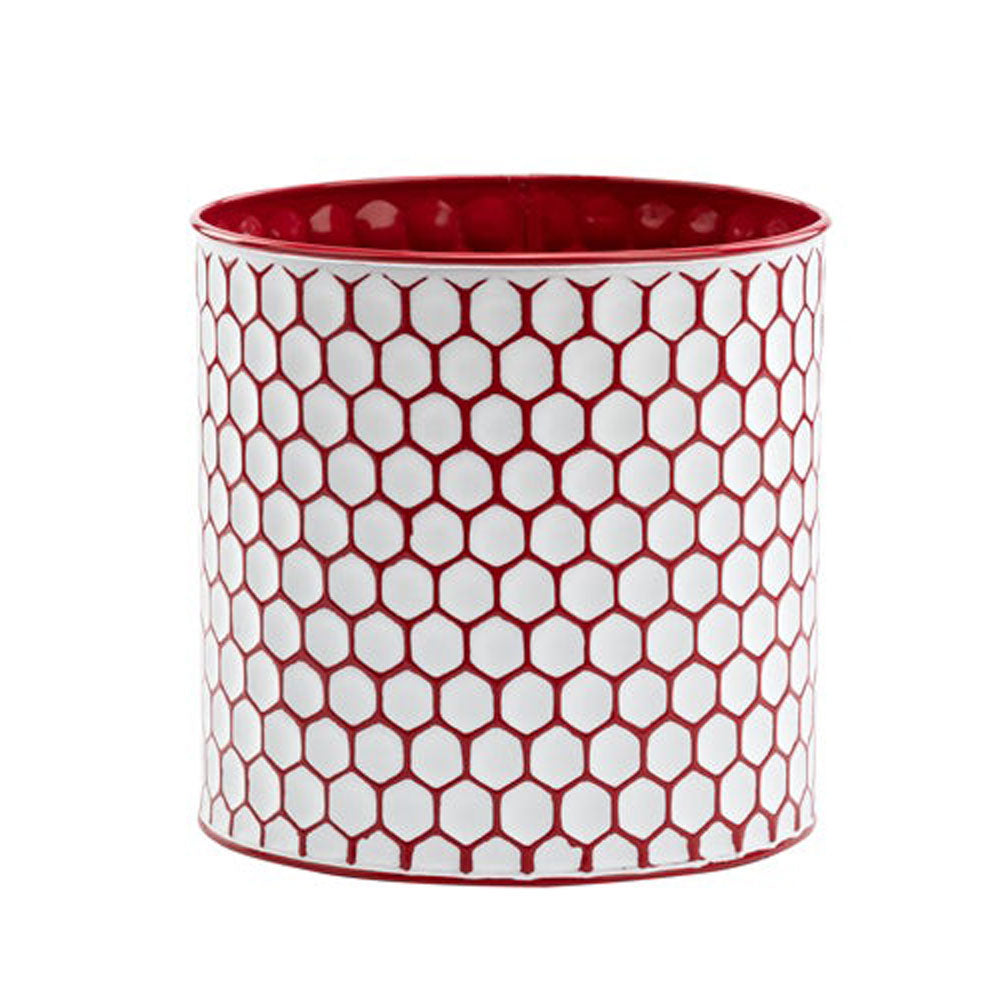 Napco, Honeycomb Planter, Red/White, Large