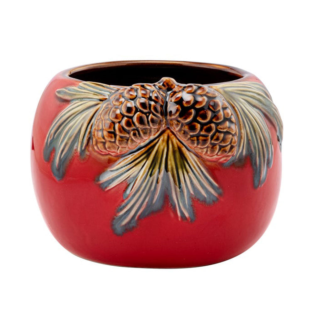 Napco, Red Pine Cone Ball Planter