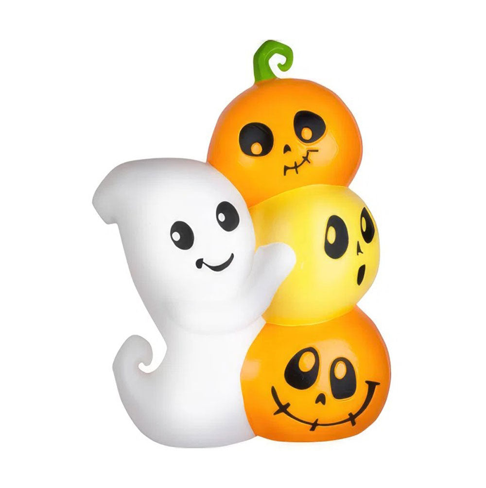 Good Tidings, 24" Ghost w/ Pumpkin Stack Blow Mold