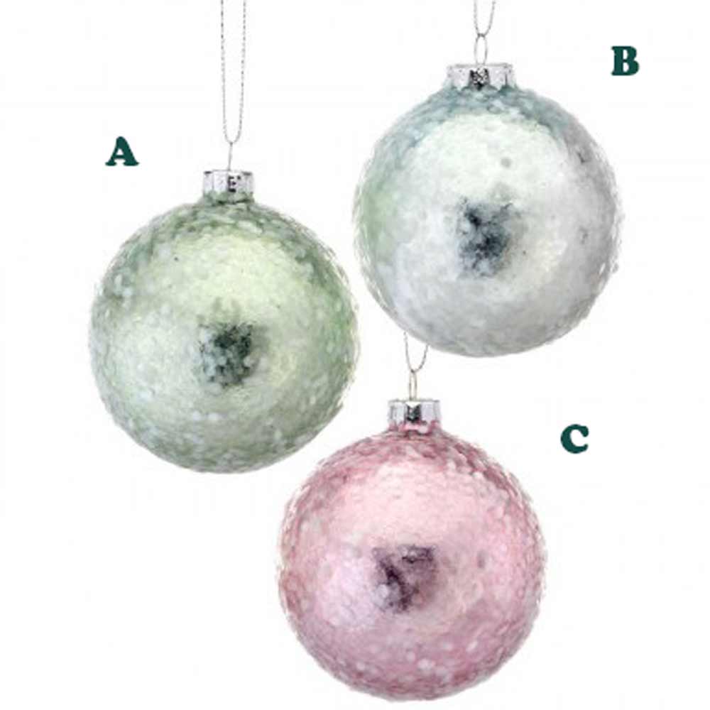 Regency, Glass Sequin Pearl Ball Ornament, 3", Assorted & Sold Separately