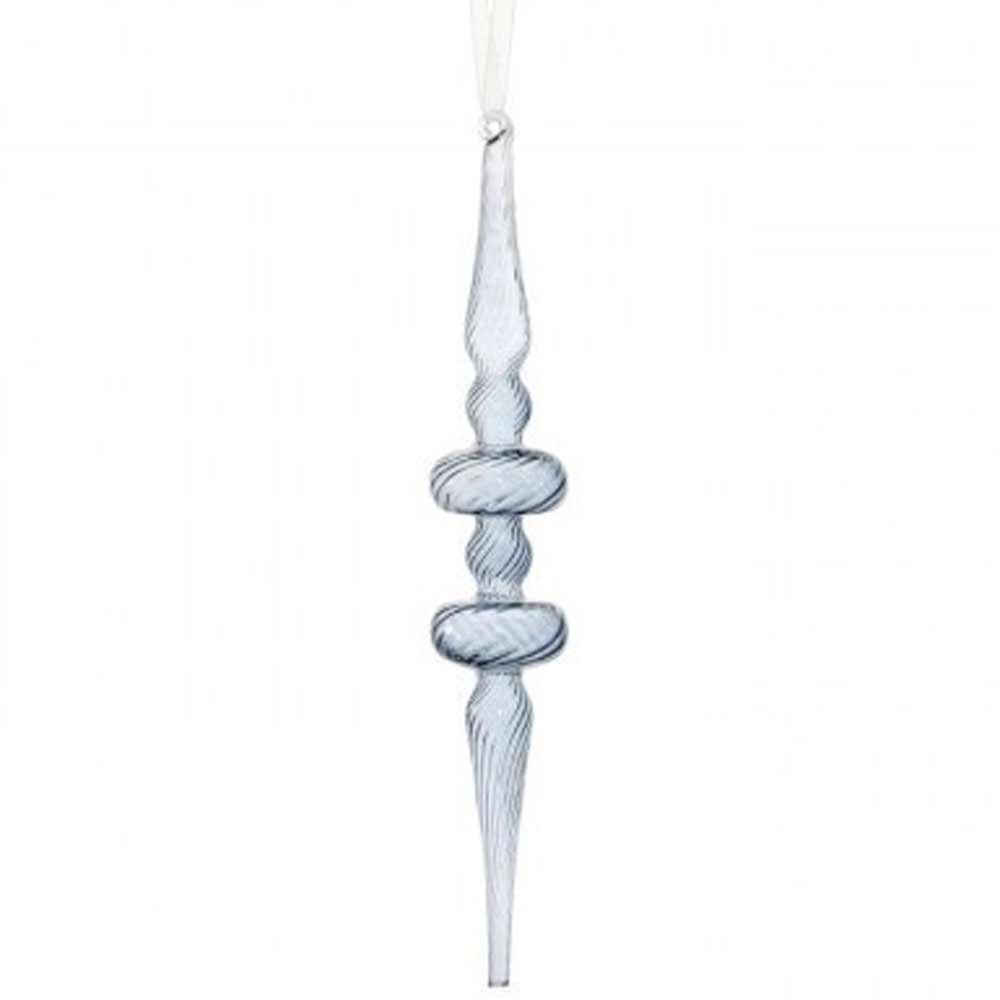 Regency, Finial Opaque Blue Glass Ornament, 9.5"