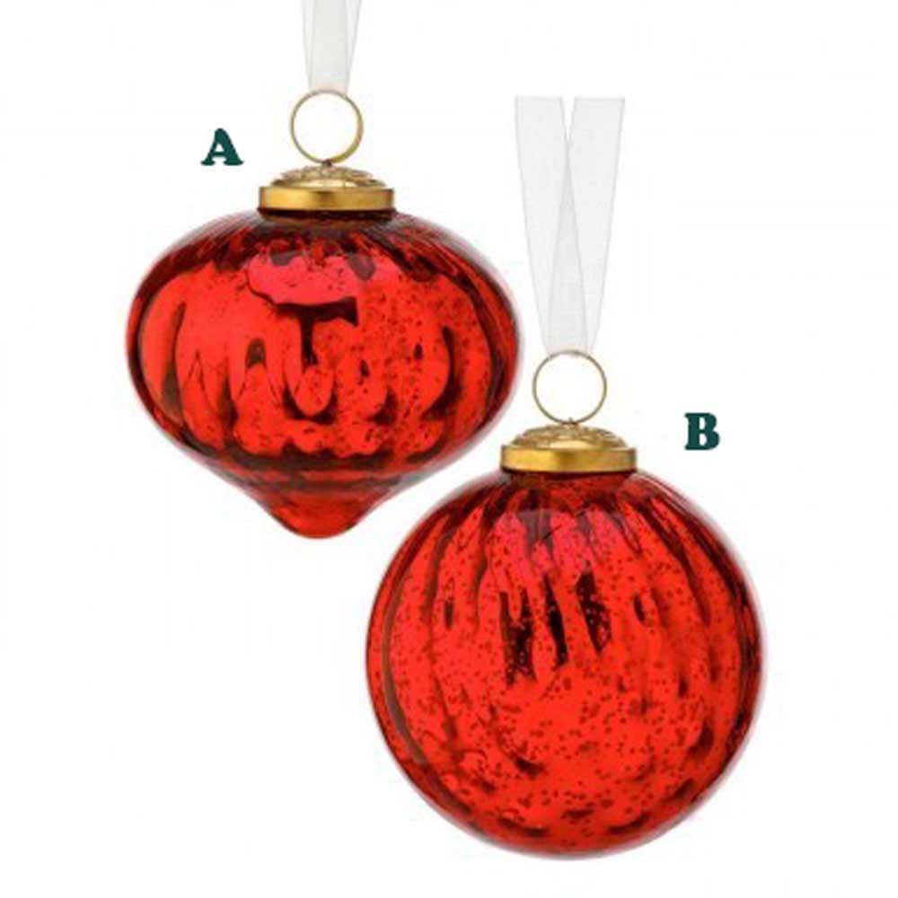Regency, Glass Onion Ball Ornament, 4", Assorted & Sold Separately