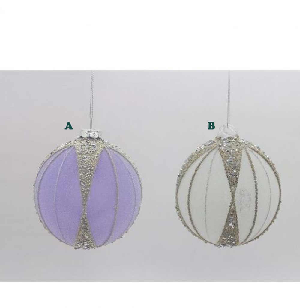 Regency, Frosted Bead Glass Ball Ornament, 4", Assorted & Sold Separately