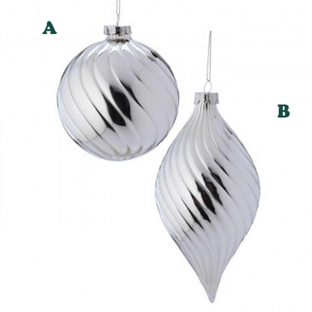 Regency, Shiny Glass Ball/Finial Ornament, Assorted & Sold Separately