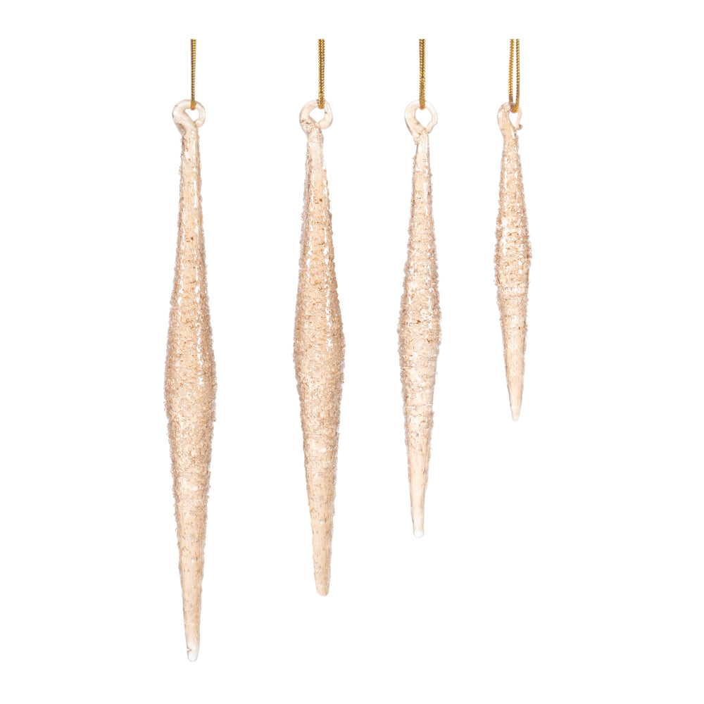 Melrose, Drop Glass Champagne Ornament, Various Sizes