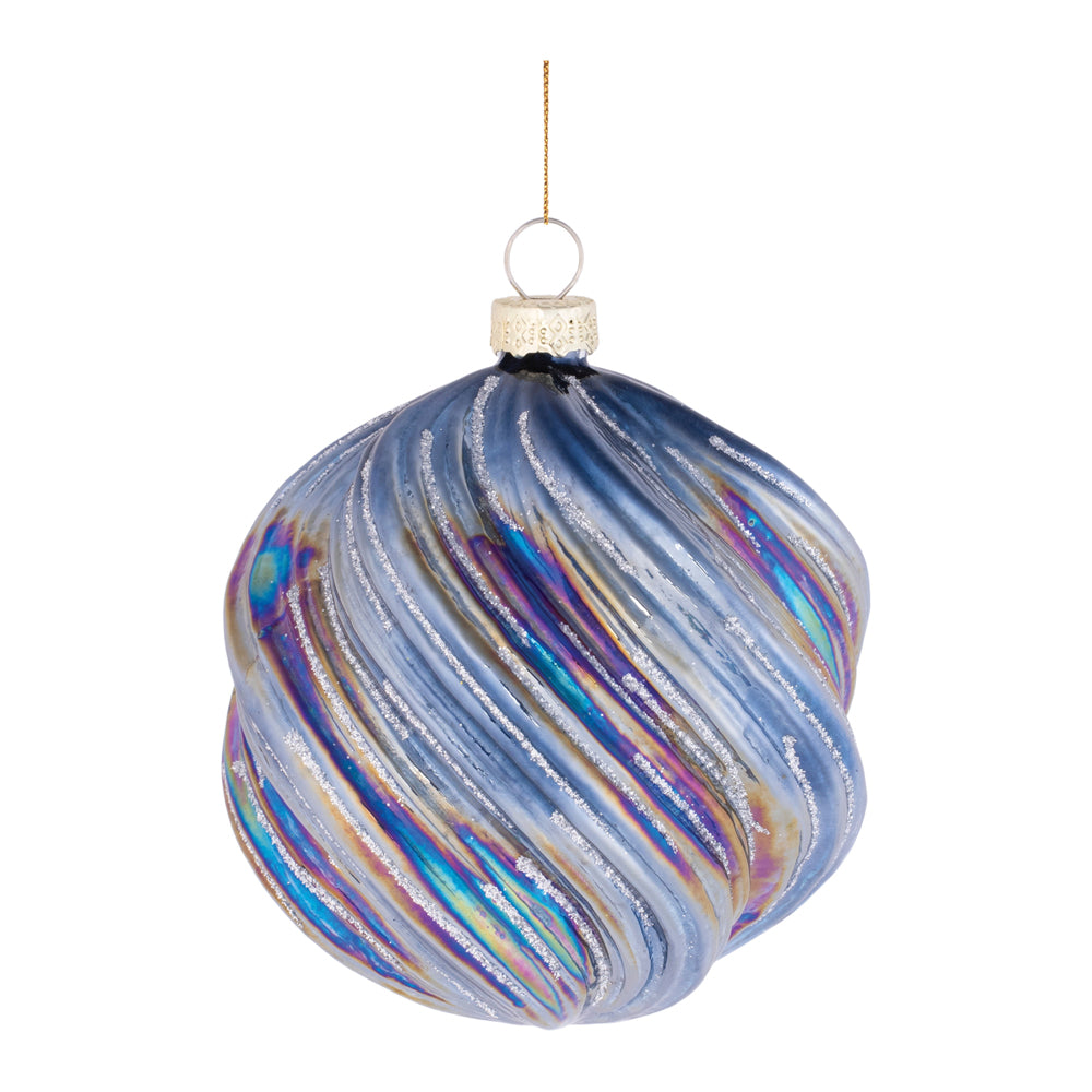 Melrose, Glass Iridescent Ball Ornament, 4"
