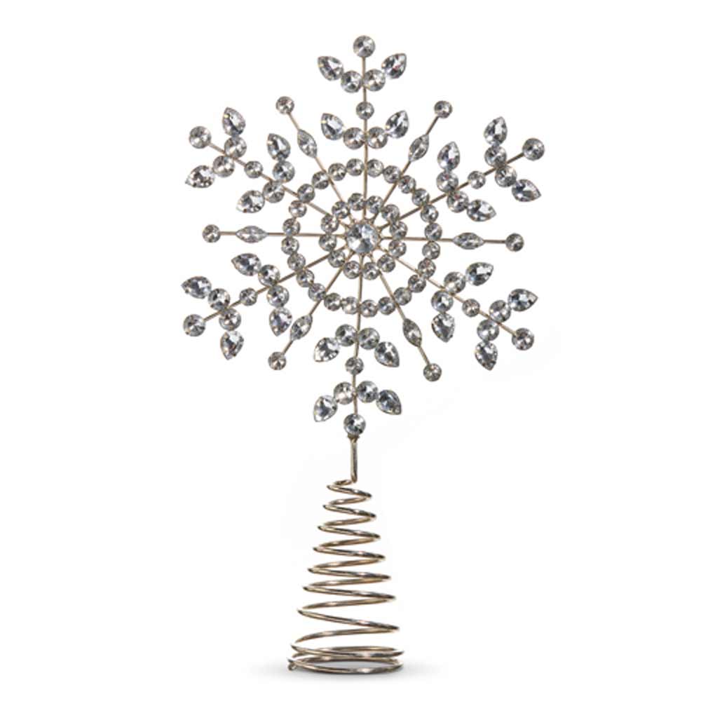 RAZ, Silver Jewel Snowflake Tree Topper
