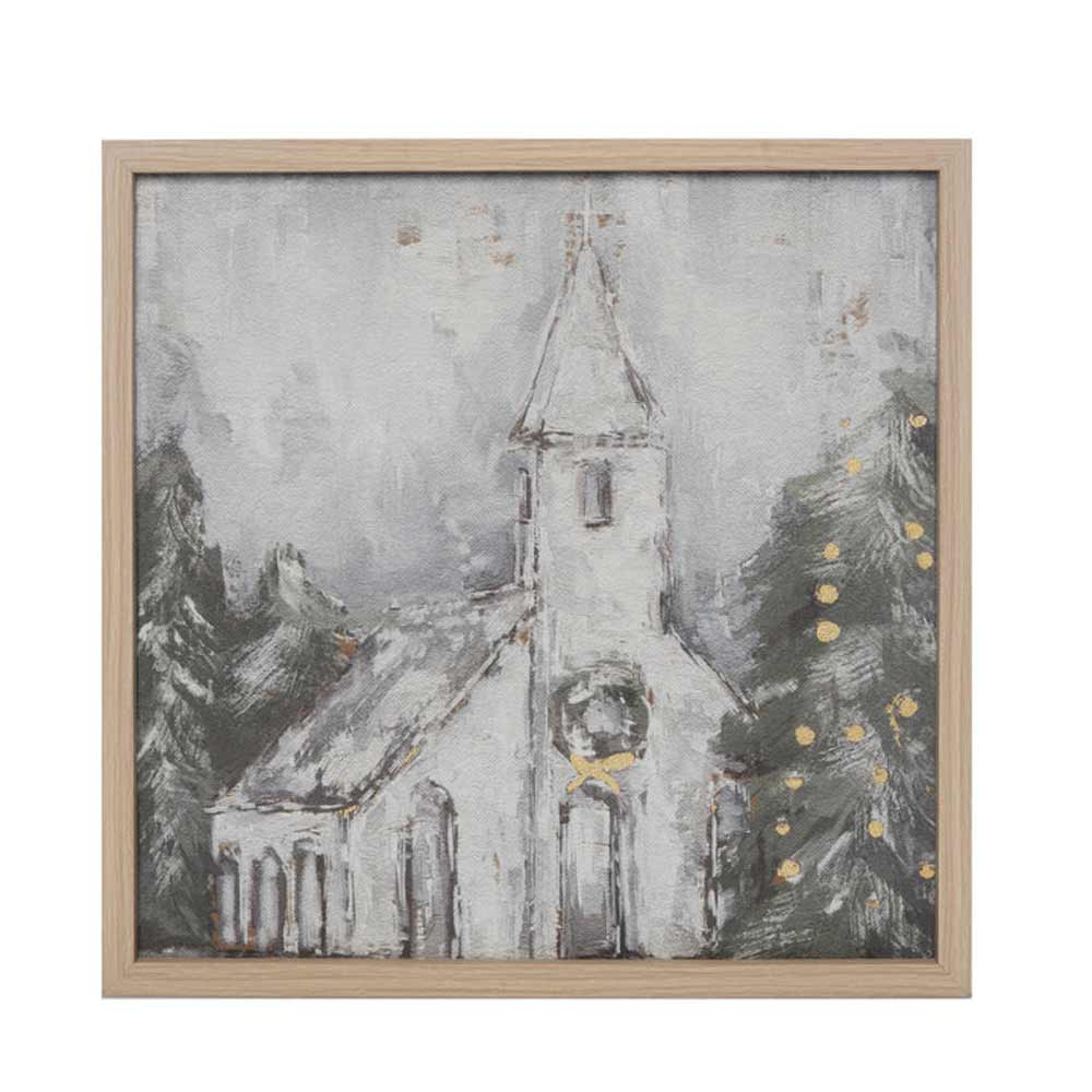 Transpac, Church Scene Wall Canvas Décor