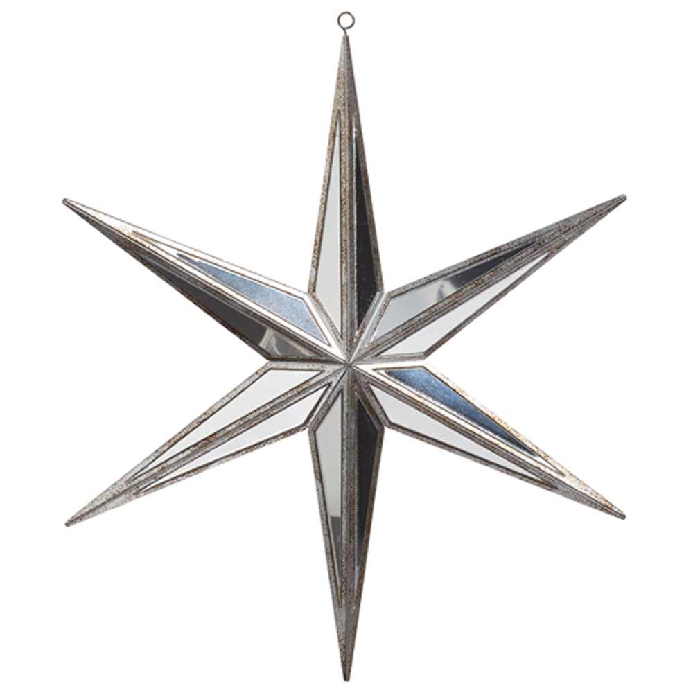 RAZ, Silver Mirror Star Ornament, Various Sizes