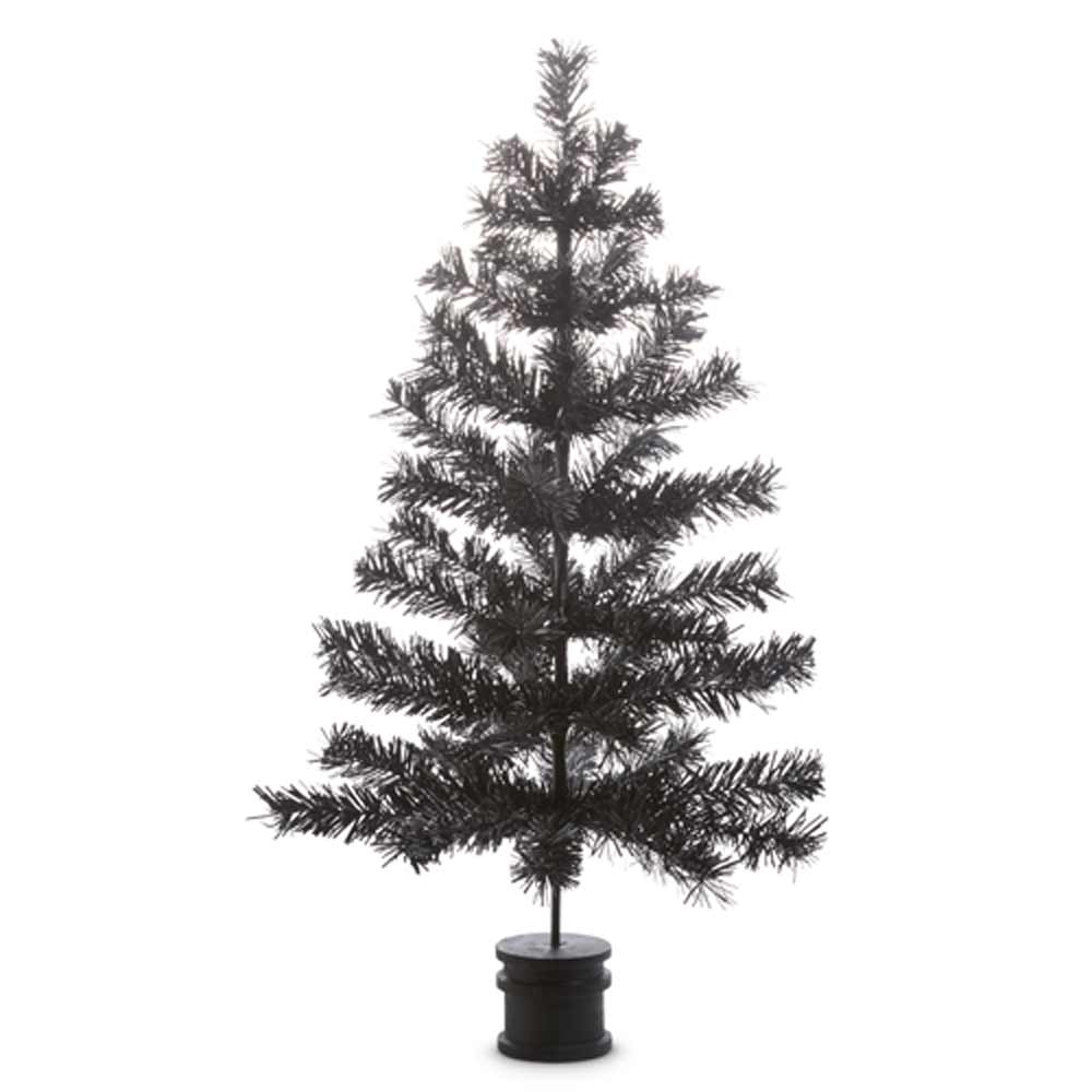 RAZ, Black Tinsel Brush Tree, 36"