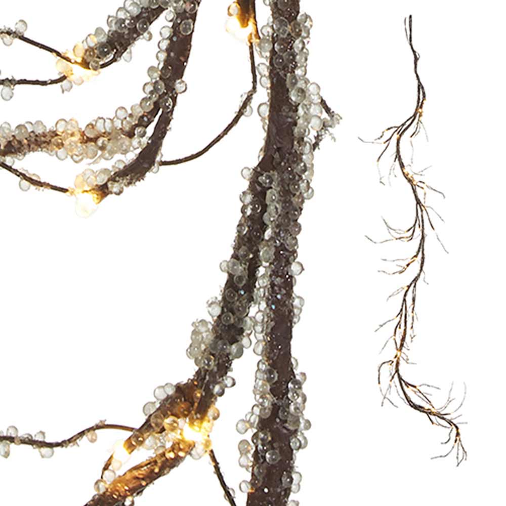 RAZ, Iced Garland W/Warm White LED, 6'