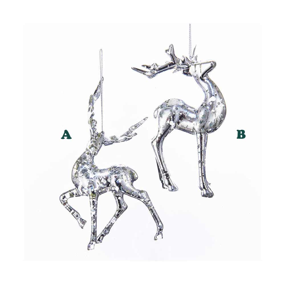 Kurt Adler, Silver Deer Ornament, Assorted & Sold Separately