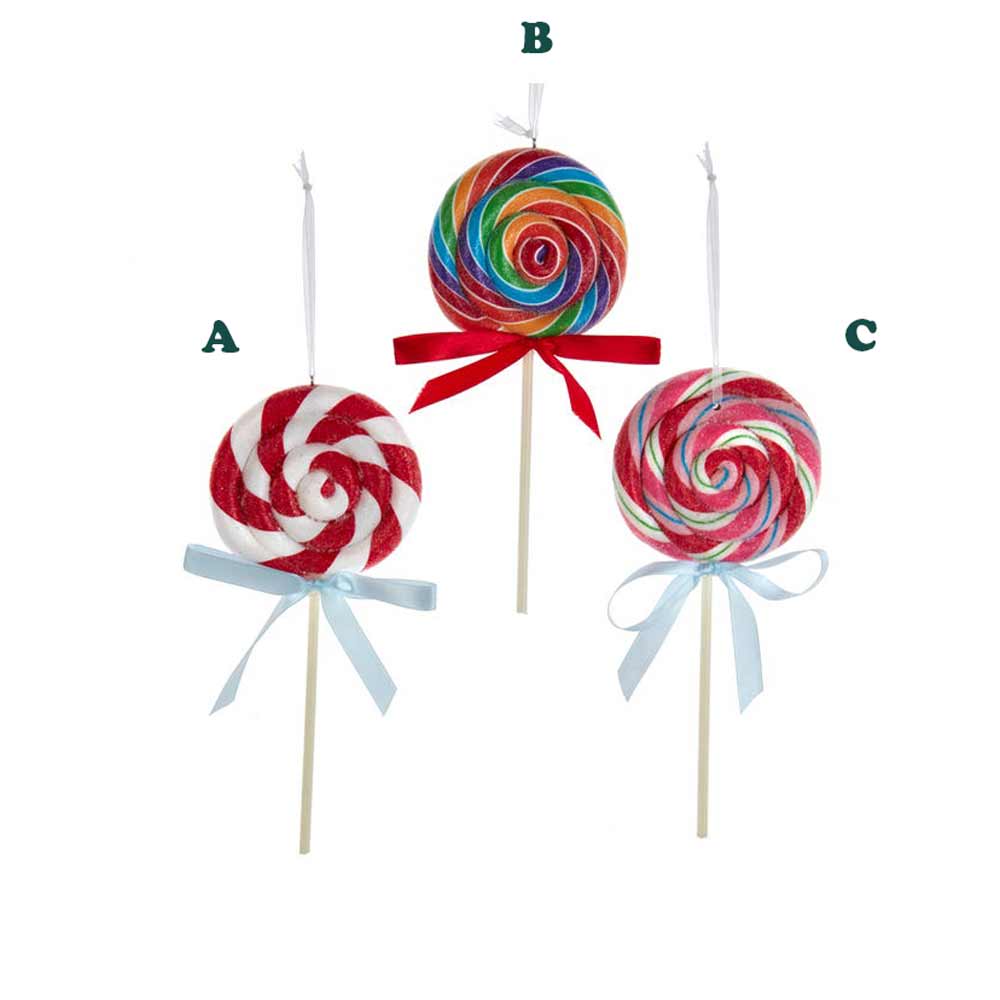 Kurt Adler, Lollipop Clay dough Ornament, Assorted & Sold Separately