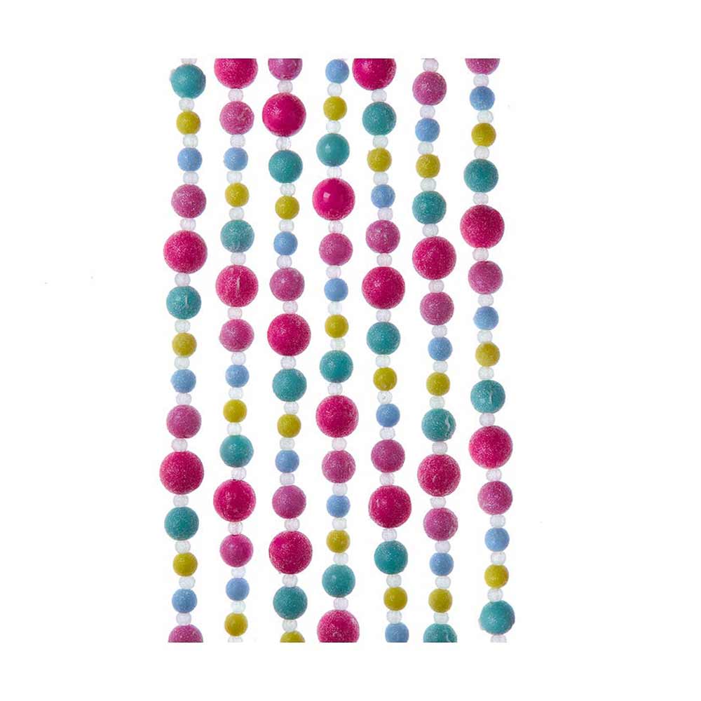 Kurt Adler, Bubblegum Garland W/Glitter 6'