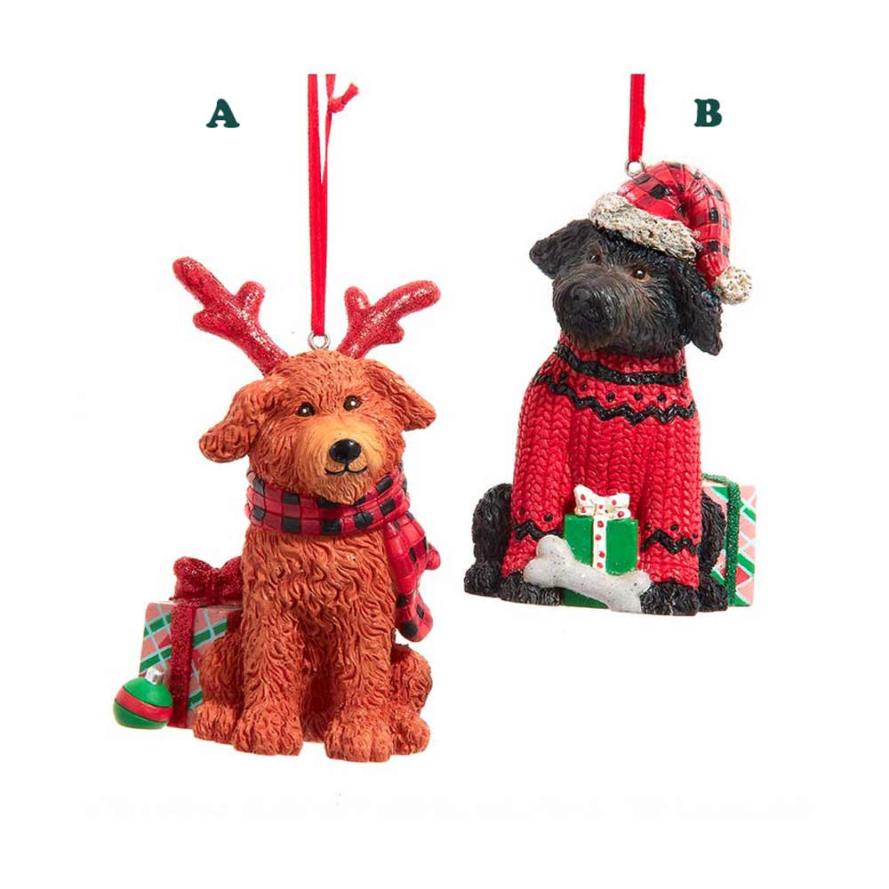 Kurt Adler, Labradoodle Ornament, Assorted & Sold Separately