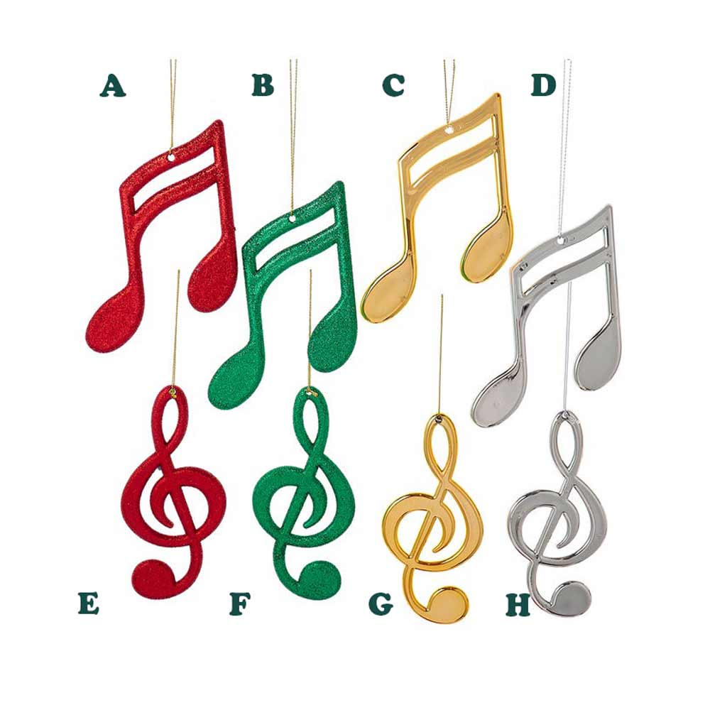 Kurt Adler, Music Notes Ornament, Assorted & Sold Separately
