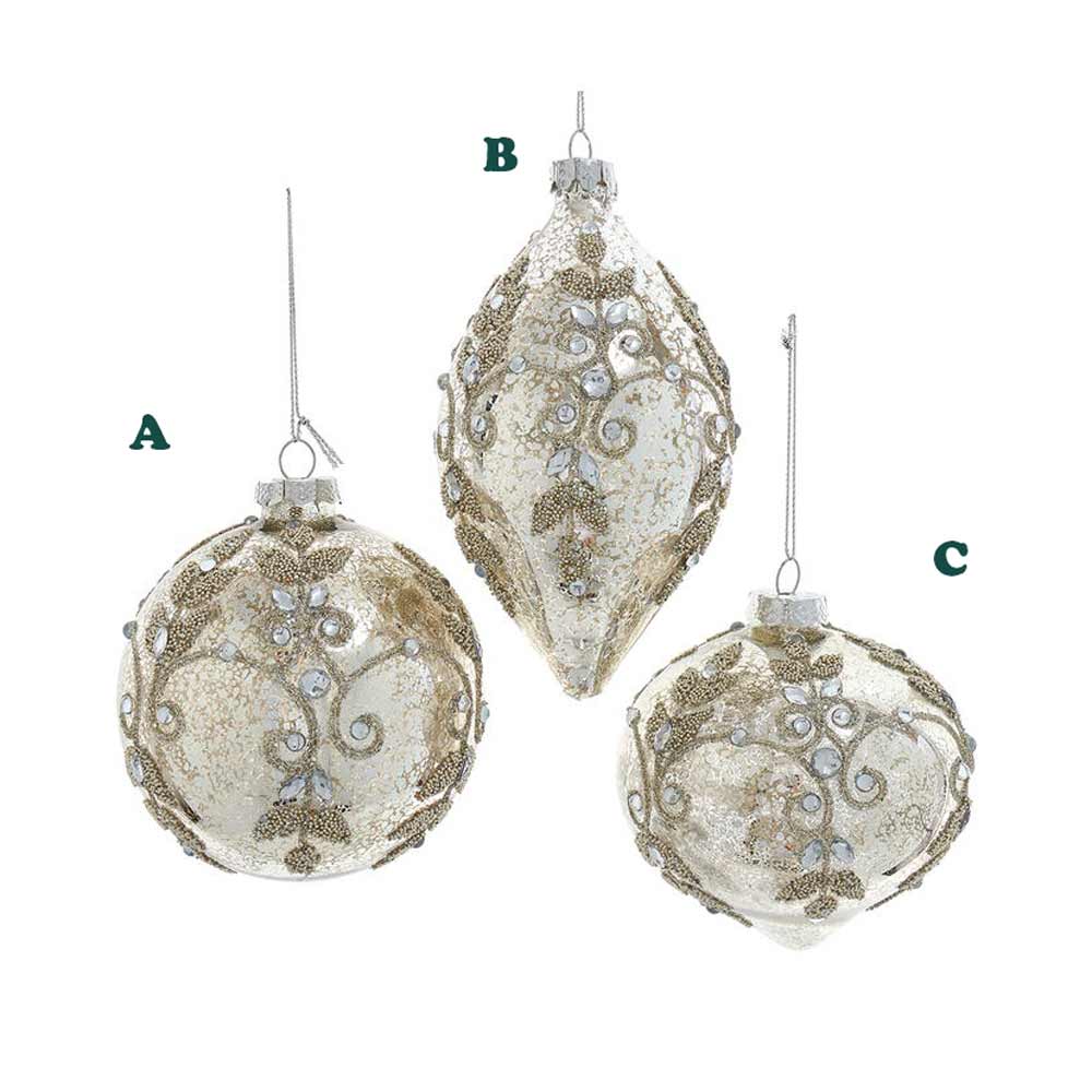 Kurt Adler, Mercury Glass Ball/Drop/Onion Ornament