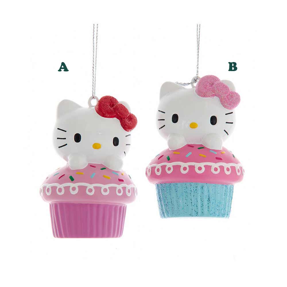 Kurt Adler, Hello Kitty Cupcake Ornament, Assorted & Sold Separately
