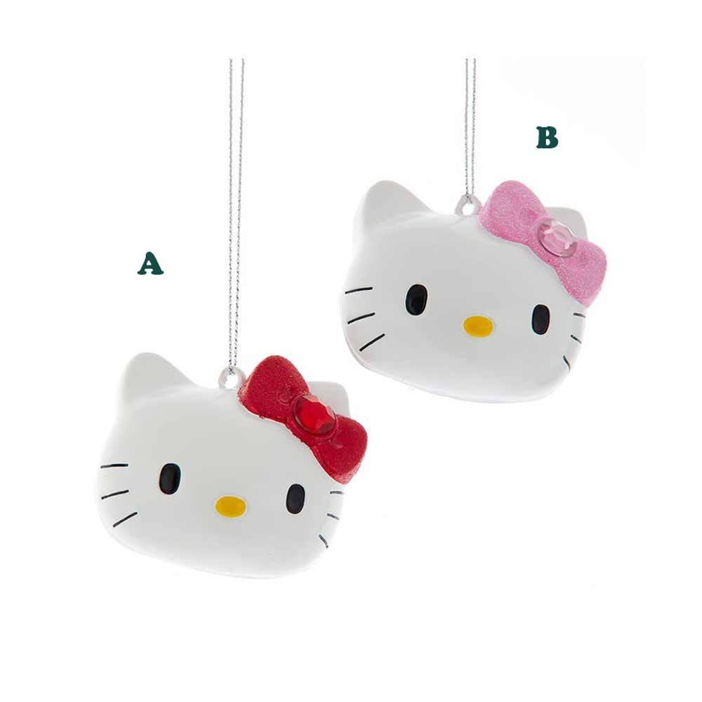 Kurt Adler, Hello Kitty Head Ornament, Assorted & Sold Separately