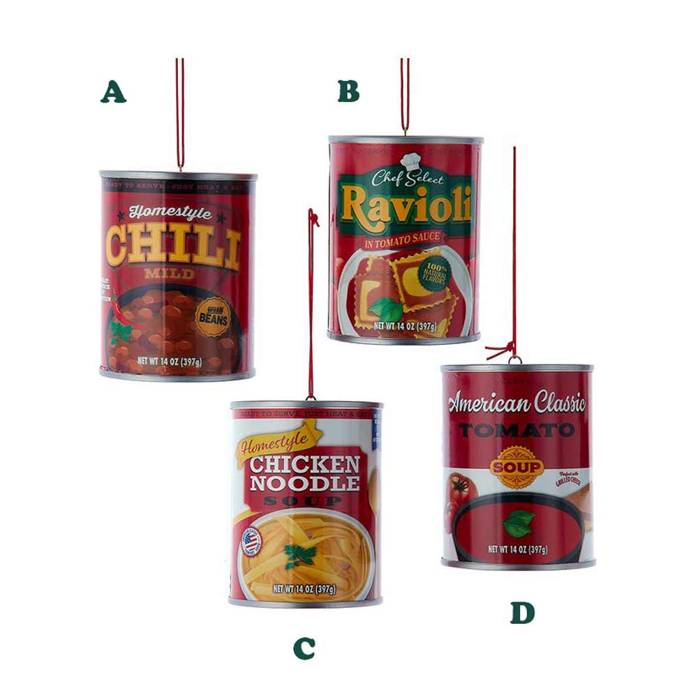 Kurt Adler, Metal Food Can Ornament, Assorted & Sold Separately