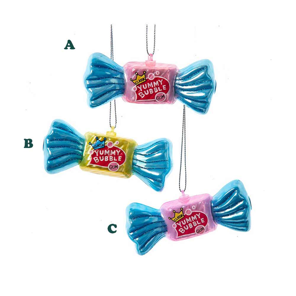 Kurt Adler, Bubblegum Glass Ornament, Assorted & Sold Separately