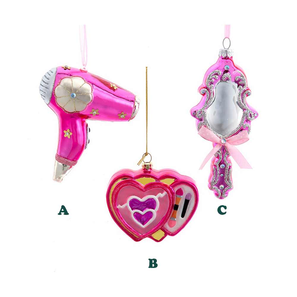 Kurt Adler, Dryer/Mirror/Makeup Ornament, Assorted & Sold Separately