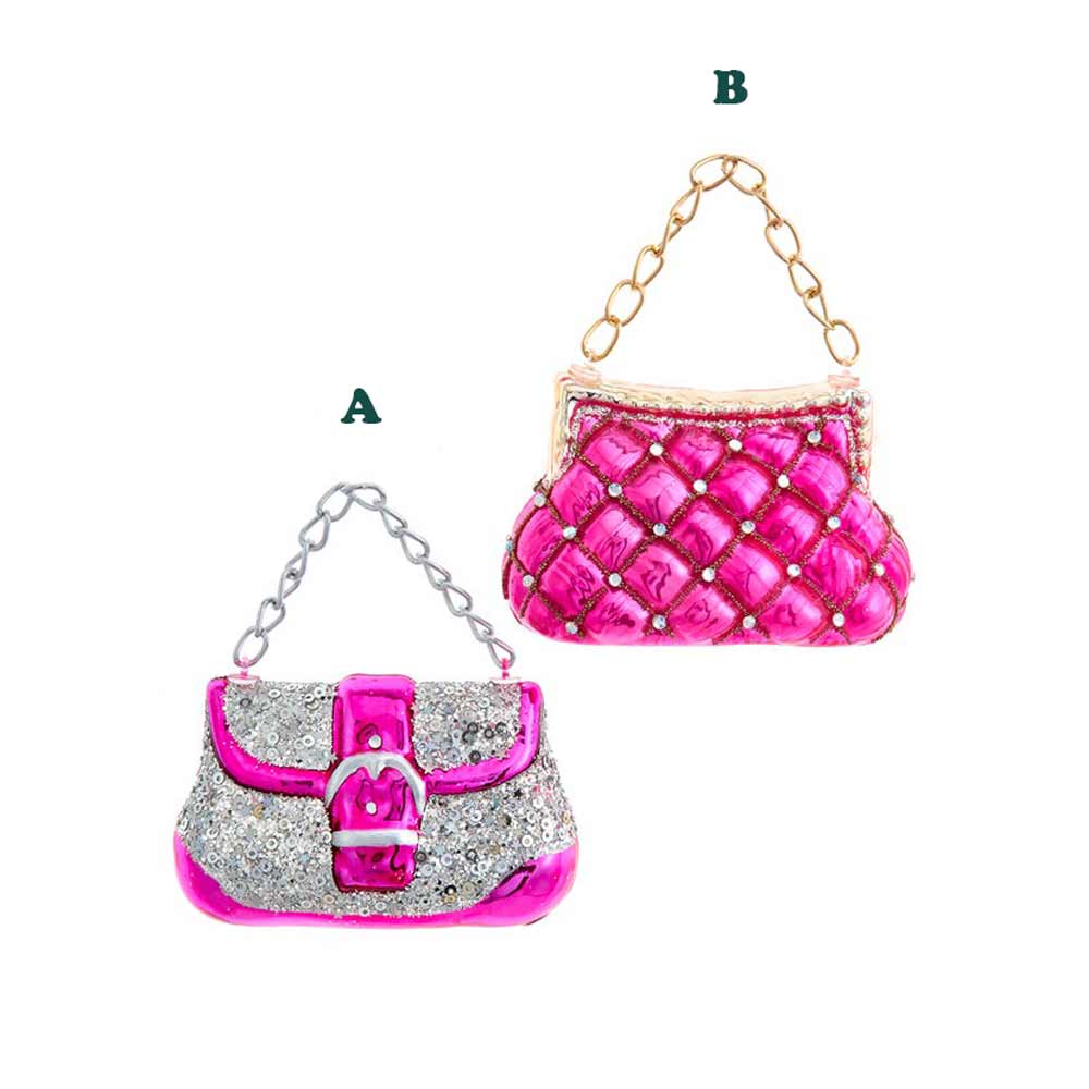 Kurt Adler, Glass Purse Ornament, Assorted & Sold Separately