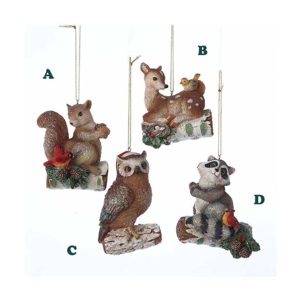 Kurt Adler, Animal Ornament, 3.25", Assorted & Sold Separately
