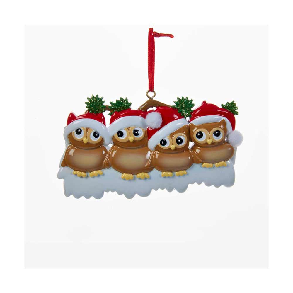 Kurt Adler, Owl Family of 4 Ornament