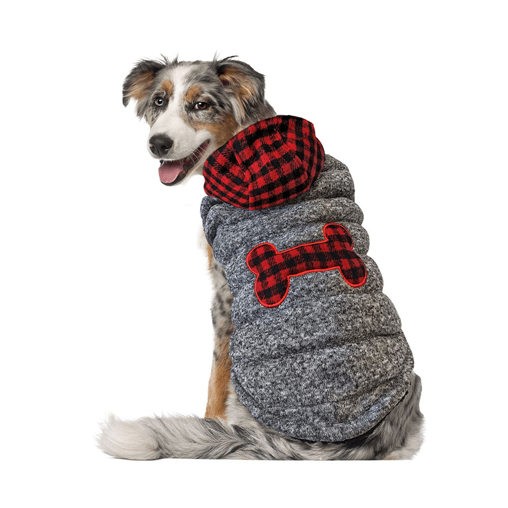 Ethical Pet, Buffalo Plaid Coat, Gray