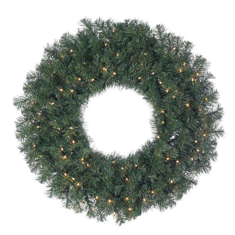 Direct Export, Norway Pine Wreath, Warm White LED, 48"