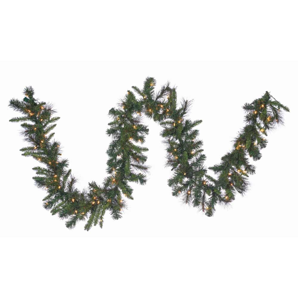 Direct Export, Savannah Pine Garland, Warm White LED, 9'