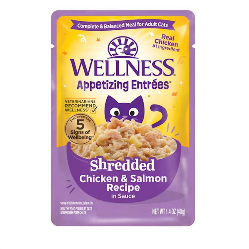 Wellness, Appetizing Entrées Shredded Chicken/Salmon in Sauce Recipe, 1.4 oz.