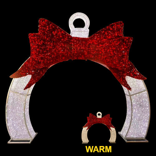 12' Giant LED Arch w/ Red Bow