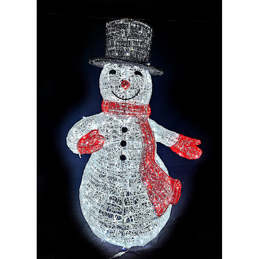 6' Snowman LED Light Cool White