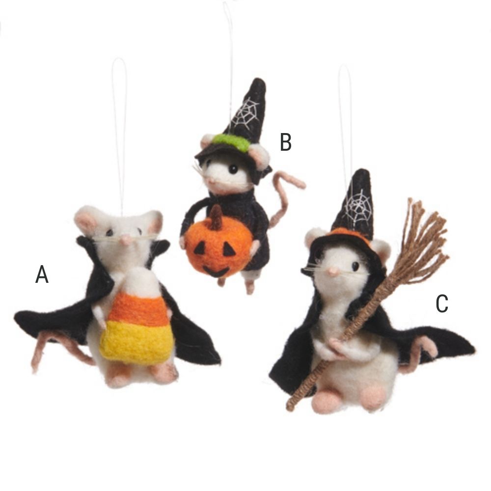 Haloween Costume Mouse Ornament, 5.5", Assorted and Sold Separately
