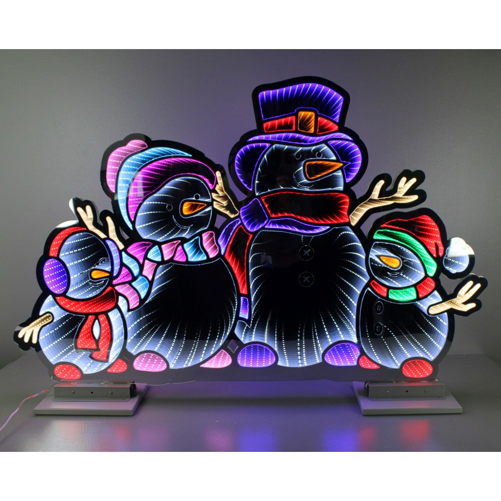 33" Infinity Snowman Family X4