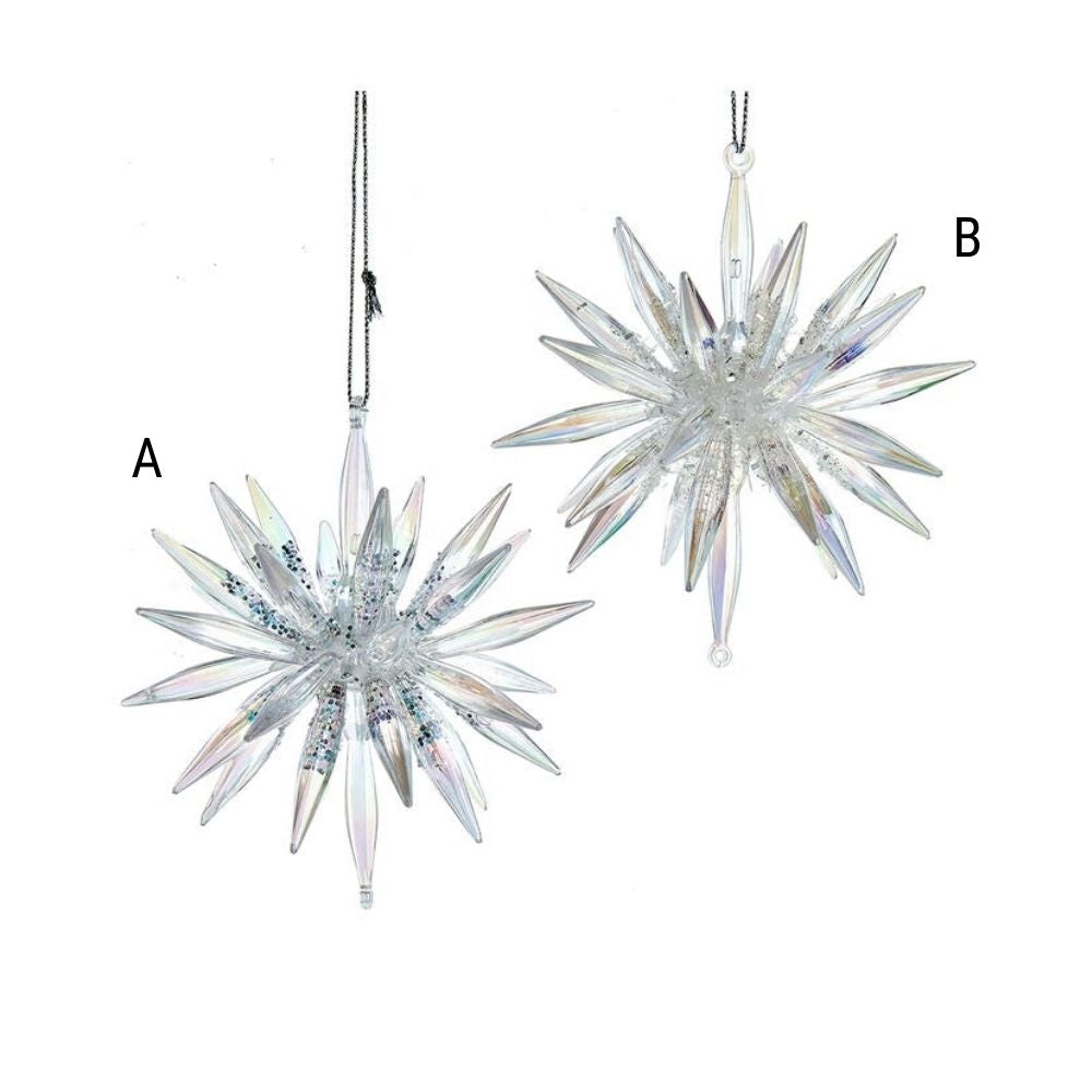 Acrylic Starburst Ornament, Assorted and Sold Separately